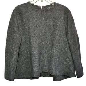 COS A Line Wool Blend Sweater in Dark Grey Heather Women’s M